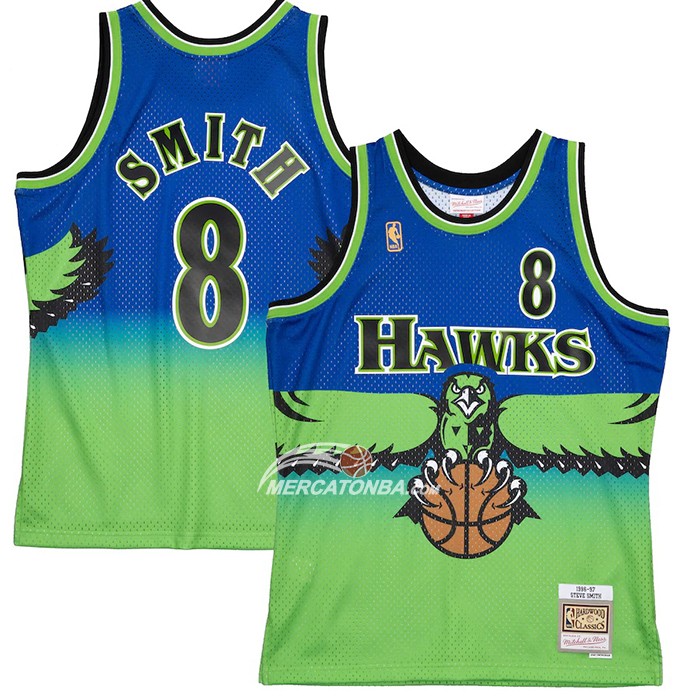 Maglia Atlanta Hawks Steve Smith Mitchell & Ness 1996-97 Verde